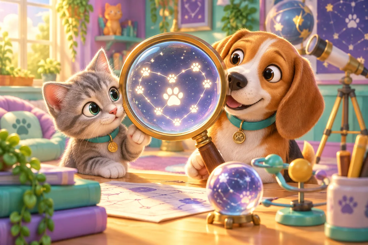 Playful PawQi pets illustrating health intelligence & connected plans