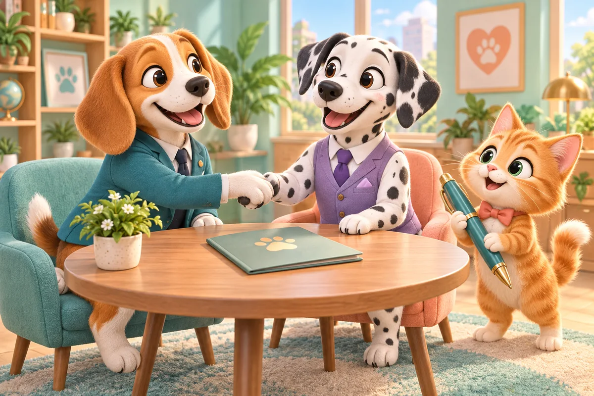 Friendly PawQi pet characters